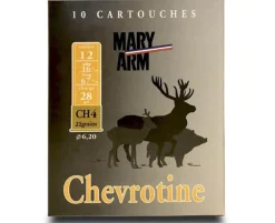 MARY ARM CHEVROTINES 12/67 28G 21GRAINS BG X10> Cartouches De Chasse Calibre 12·Cartouches De Chevrotine