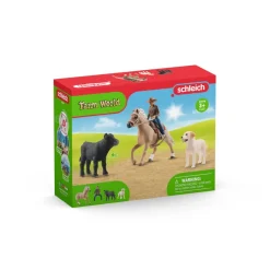 SCHLEICH COFFRET AVENTURES DEQUITATION WESTERN><noscript><img width=
