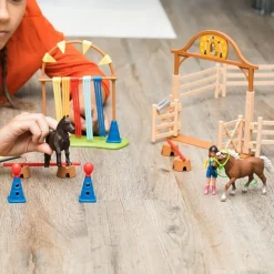 SCHLEICH COFFRET ENTRAINEMENT DAGILITY POUR PONEY><noscript><img width=