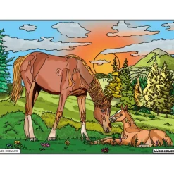 LUDOCOLOR COLORIAGE JUMENT & POULAIN>Enfant Papeterie Pour Enfants·Activités Créatives Enfant