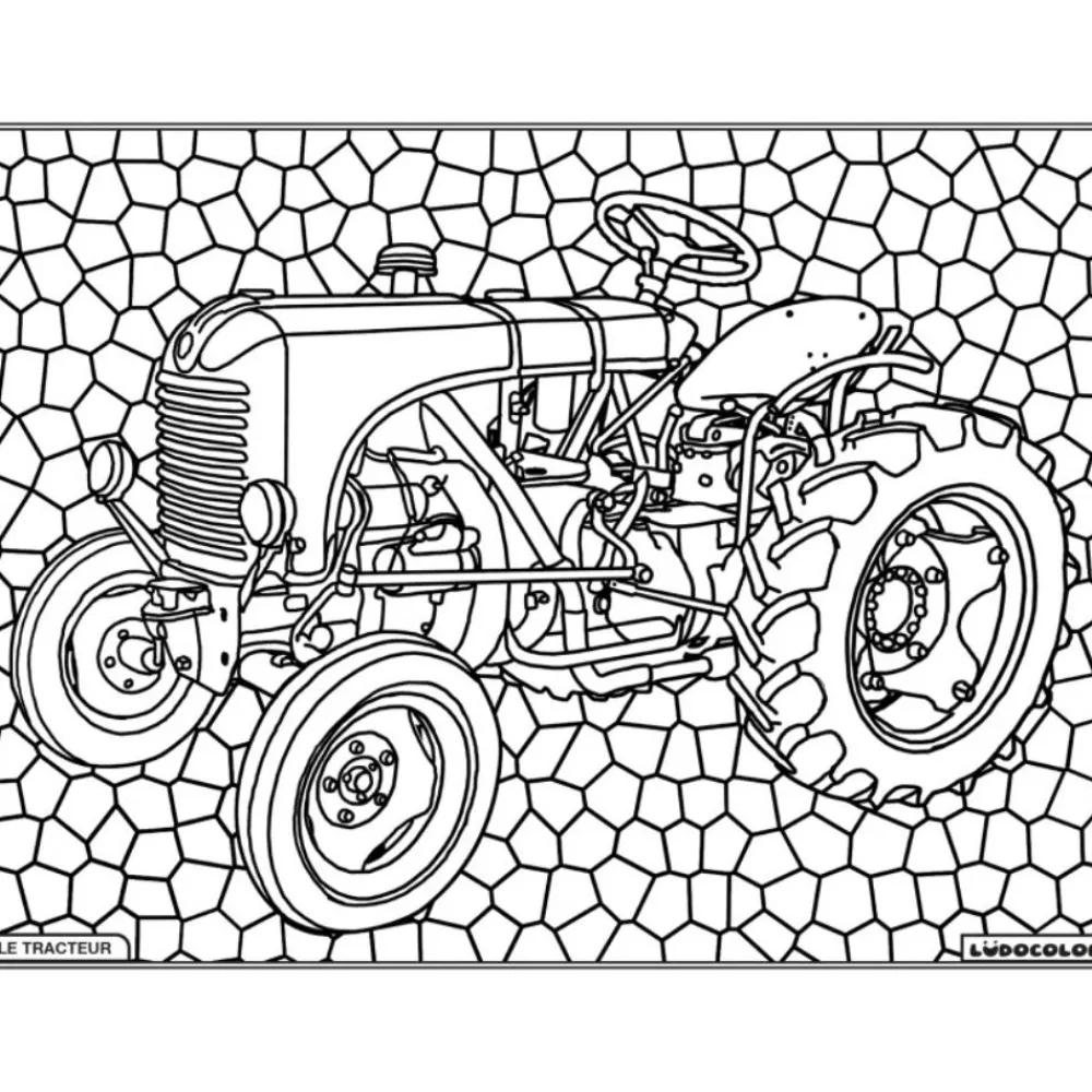 LUDOCOLOR COLORIAGE LE TRACTEUR>Enfant Papeterie Pour Enfants·Activités Créatives Enfant