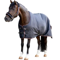 HORZE COUVERTURE IMPERMEABLE DOUBLE POLAIRE PONEY 0GR NOIR> Chemises Et Couvertures D'Extérieur·Chemises D'Extérieur