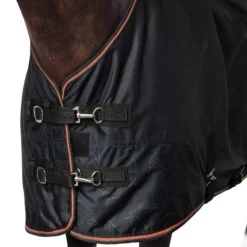 HORZE COUVERTURE IMPERMEABLE DOUBLE POLAIRE PONEY 0GR NOIR><noscript><img width=