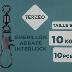 TERZEO PÊCHEURS EMERILLONS A AGRAFE INTERLOCK X10><noscript><img width=