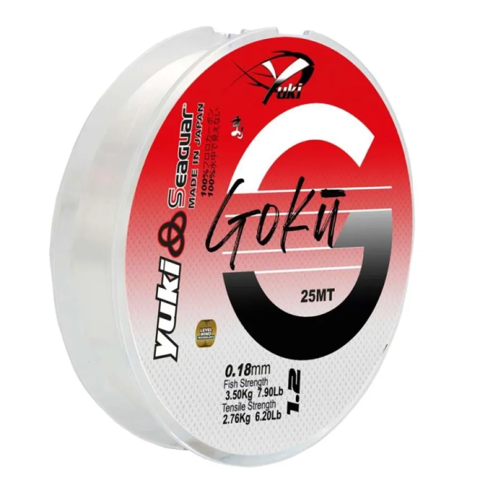 YUKI FLUOROCARBONE SEAGUAR GOKU 25M> Montages Surf Casting·Fluorocarbones Et Nylons Pour Bas De Ligne Mer