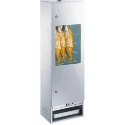 PEETZ FUMOIR EN ACIER ALUMINE AVEC PORTE VITREE H120 CM> Fumaison·Fumoirs Métalliques Et Inox