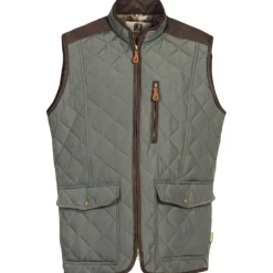 PERCUSSION GILET DE CHASSE CHAUD HOMME STALION KAKI>Homme Vestes & Manteaux De Chasse·Gilets Chauds