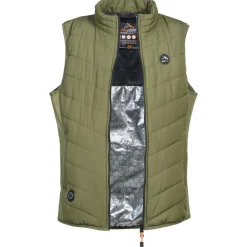 PROHUNT GILET DE CHASSE FEMME CHAUFFANT HYBRIDE KAKI><noscript><img width=