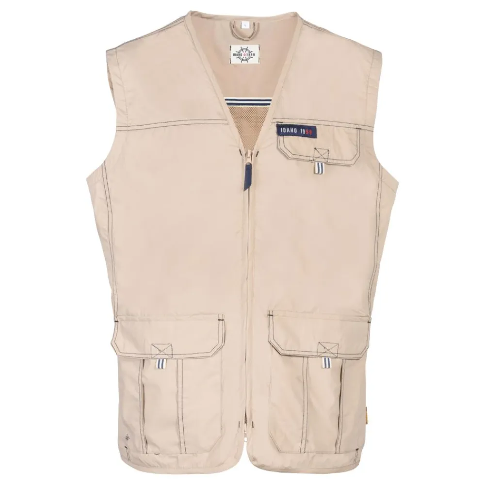 IDAHO GILET HOMME PLAISANCE BEIGE>Homme Vestes Et Gilets·Gilets Reporters