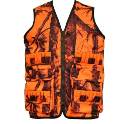 PERCUSSION GILET REVERSIBLE BILLEBAUDE 2 BLAZE>Homme Vêtements & Accessoires Blaze·Gilets De Chasse Epi Orange Fluo
