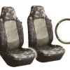 HV DVPT HOUSSES AVANT X2+COUVRE VOLANT CAMO> Protection De La Voiture·Couvre-Sièges Pour Voiture