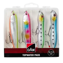 DAM KIT DE LEURRE TOPWATER X4 10/11,5CM> Leurres Durs Carnassiers·Leurres Durs Dam