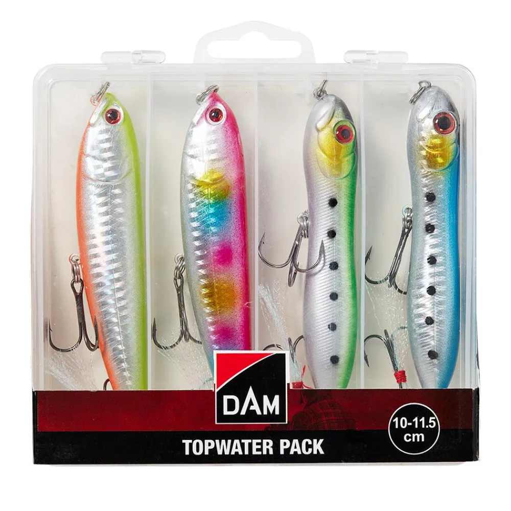 DAM KIT DE LEURRE TOPWATER X4 10/11,5CM> Leurres Durs Carnassiers·Leurres Durs Dam