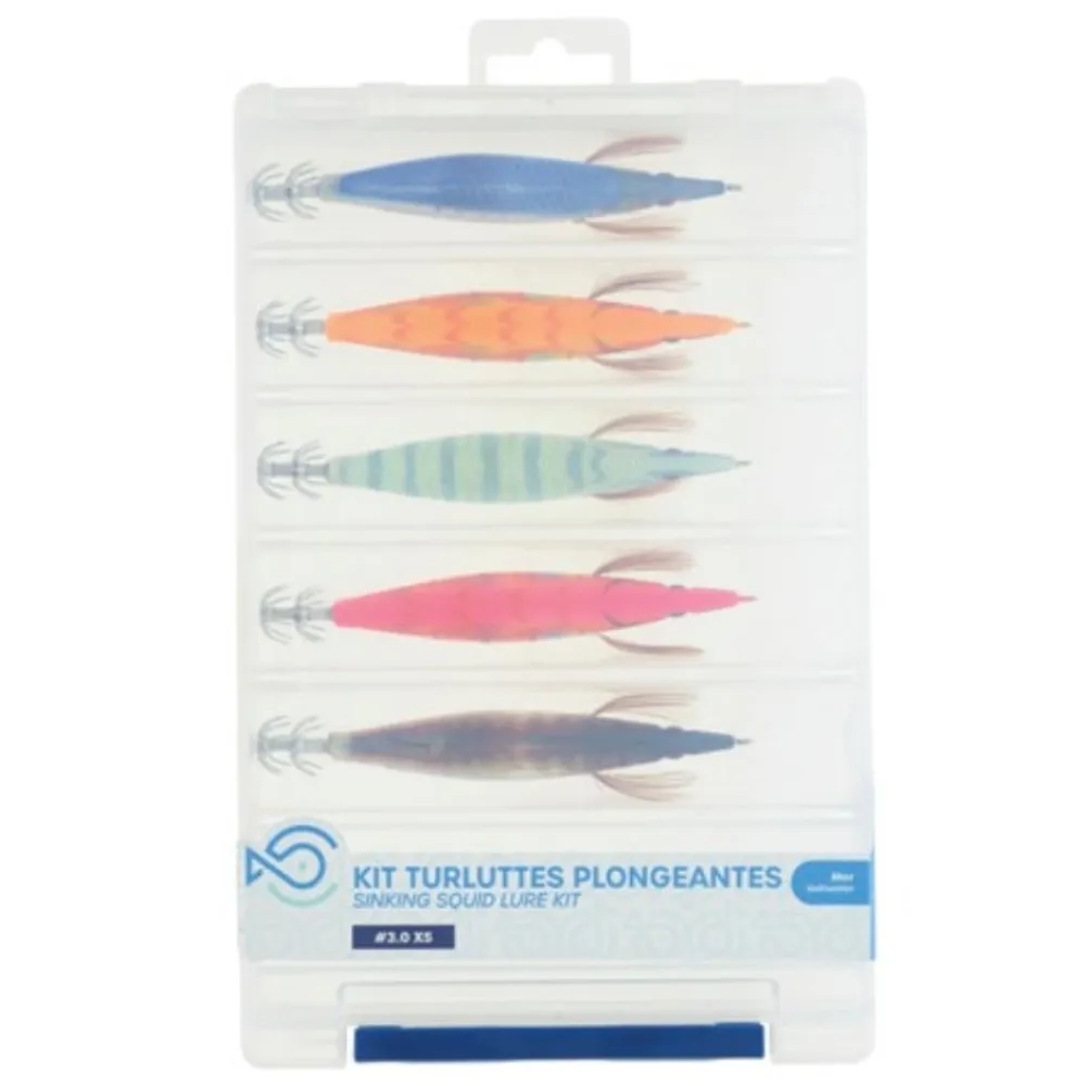SRT KIT TURLUTTES PLONGEANTES #3,5 X5> Leurres Durs Mer·Turluttes Et Accessoires