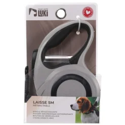 MON AMI LUKI LAISSE RETRACTABLE SANGLE GRISE 5M >20KG> Colliers, Laisses Et Harnais·Laisses Enrouleurs|Colliers, Laisses Et Harnais·Laisses Enrouleurs