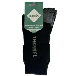 TERZEO PASSIONNÉS DE NATURE LOT DE 3 CHAUSSETTES THERMAL><noscript><img width=