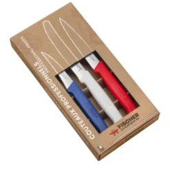 FISCHER BARGOIN LOT DE 3 OFFICES BLEU BLANC ROUGE> Couteaux De Cuisine·Couteaux D'Office Et Éplucheurs|Couteaux De Cuisine·Couteaux D'Office Et Éplucheurs