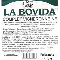 LA BOVIDA MELANGE D'EPICES POUR SAUCISSES VIGNERONNE> Faire Ses Charcuteries·Épices À Charcuteries