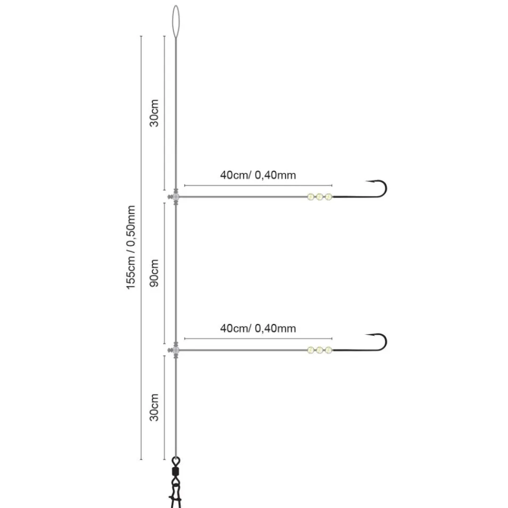 SPRO MONTAGE SALT RIG CRISTAL BEAD> Montages Surf Casting·Bas De Lignes Surf Casting