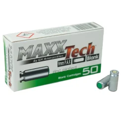 MAXXTECH MUNITION 9MM PISTOLET A BLANC X50> Munitions De Défense·Munitions Pour Pistolet