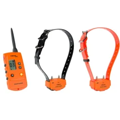 NUM'AXES EDUCATION PACK CANICOM 1000 ORANGE - 2 CHIENS> Colliers De Dressage Et Piles·Colliers De Dressage Portée 400-1200M|Colliers De Dressage Et Piles·Colliers De Dressage Portée 400-1200M