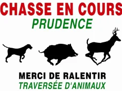 KROMA PANNEAU CHASSE EN COURS 60X80> Panneaux Signalétiques·Panneaux Signalétiques De Battue|Panneaux Signalétiques·Panneaux Signalétiques De Battue