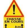 TERZEO VOS ANIMAUX PANNEAU TRIANGLE SIGNALISATION CHASSE EN COURS> Panneaux Signalétiques·Panneaux Signalétiques De Battue|Panneaux Signalétiques·Panneaux Signalétiques De Battue