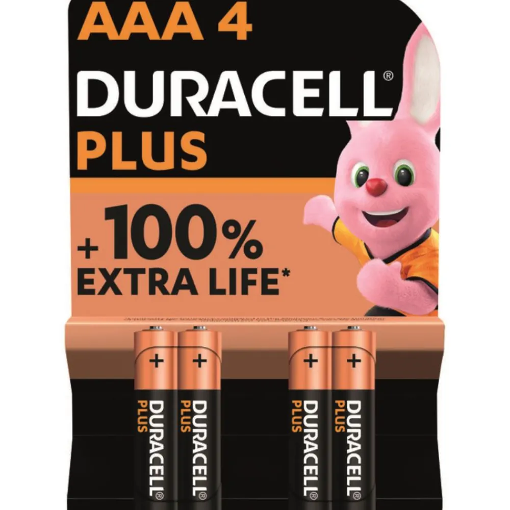 DURACELL PILE AAA/LR03 100% + X4> Piles Et Batteries·Piles|Éclairage·