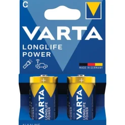 VARTA PILE C/LR14 LONGLIFE POWER X2> Piles Et Batteries·Piles|Éclairage·
