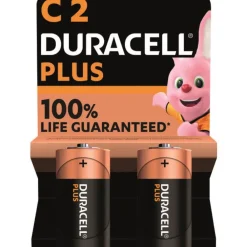 DURACELL PILE LR14/C 100%PLUS X2> Piles Et Batteries·Piles|Éclairage·