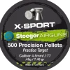 STOEGER PLOMBS 4.5MM XSPORT TETE PLATE 0.48G> Munitions De Tir À Air Comprimé·Munitions 4.5Mm Et Capsules Co2