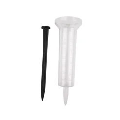 TERZEO PASSIONNÉS DE NATURE PLUVIOMETRE PLASTIQUE AVEC PIED 44CM> Météo·Pluviomètres