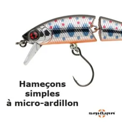 SAKURA POISSON NAGEUR PHOXY JOINTED 50 S 5CM 3,7G> Leurres Truite·Leurres Truite
