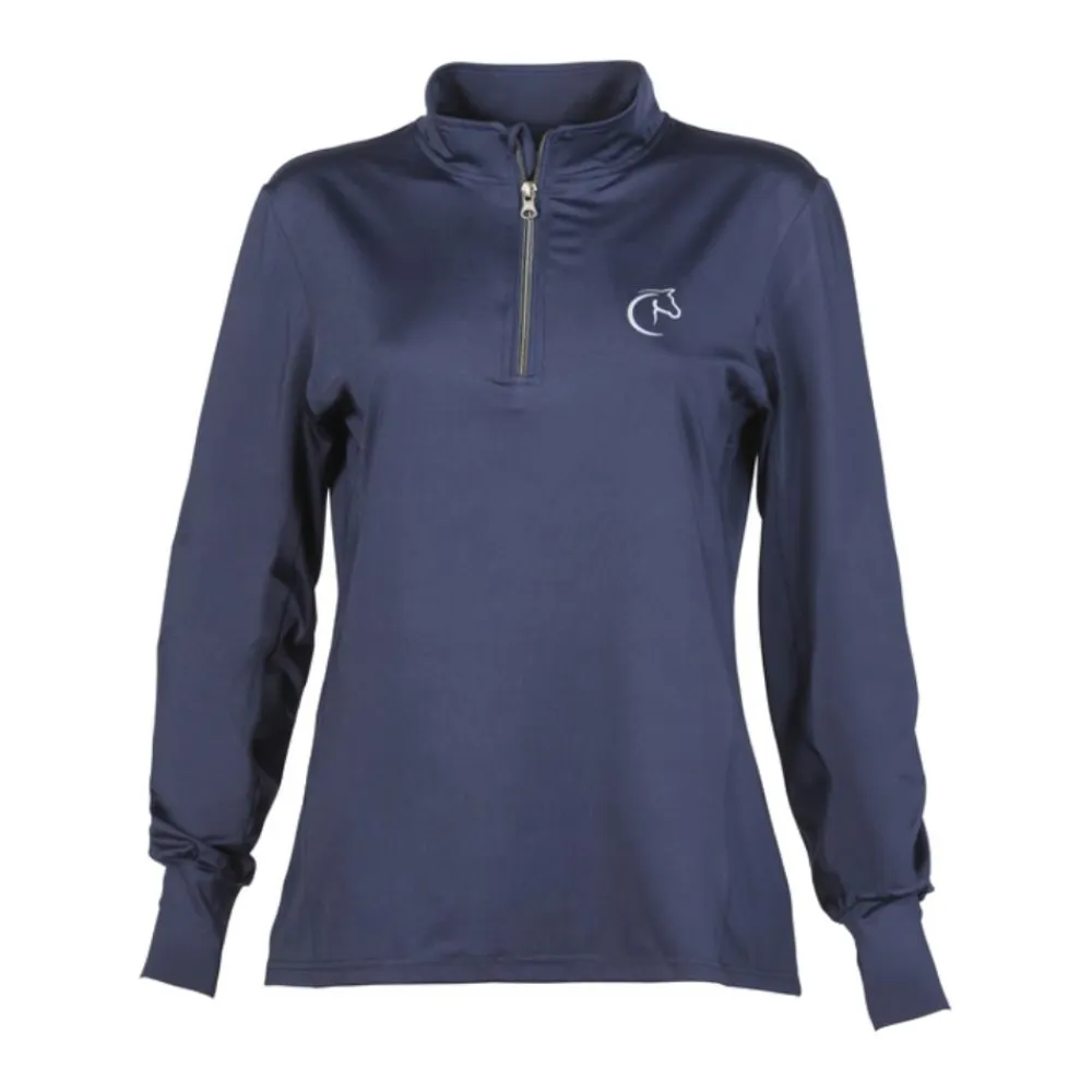CYRUS POLO MANCHES LONGUES ERIKA FEMME MARINE>Femme Textile Cyrus·Haut Du Corps Femme Cyrus