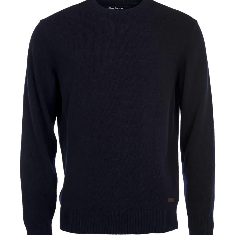 BARBOUR PULL ESSENTIAL PATCH NAVY>Homme Vêtements Barbour·Pulls Barbour