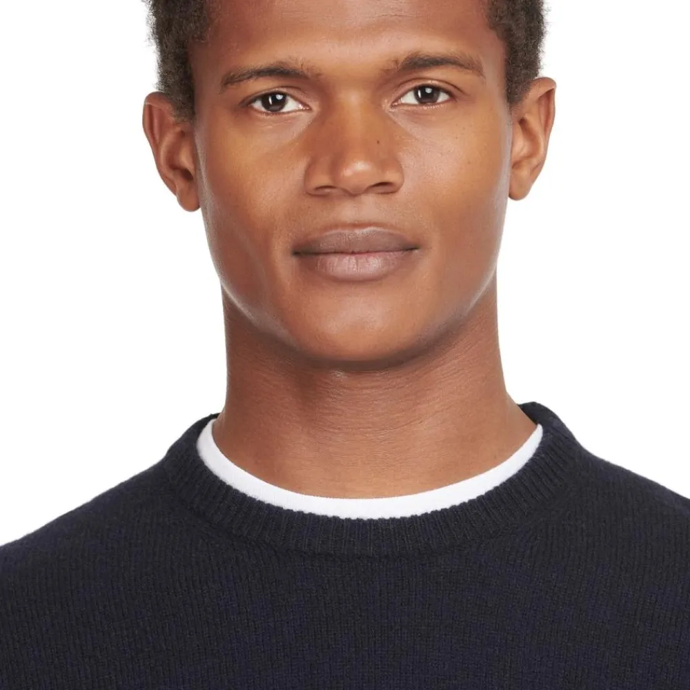 BARBOUR PULL ESSENTIAL PATCH NAVY>Homme Vêtements Barbour·Pulls Barbour