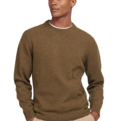 BARBOUR PULL ESSENTIAL PATCH WILLOW GREEN>Homme Vêtements Barbour·Pulls Barbour