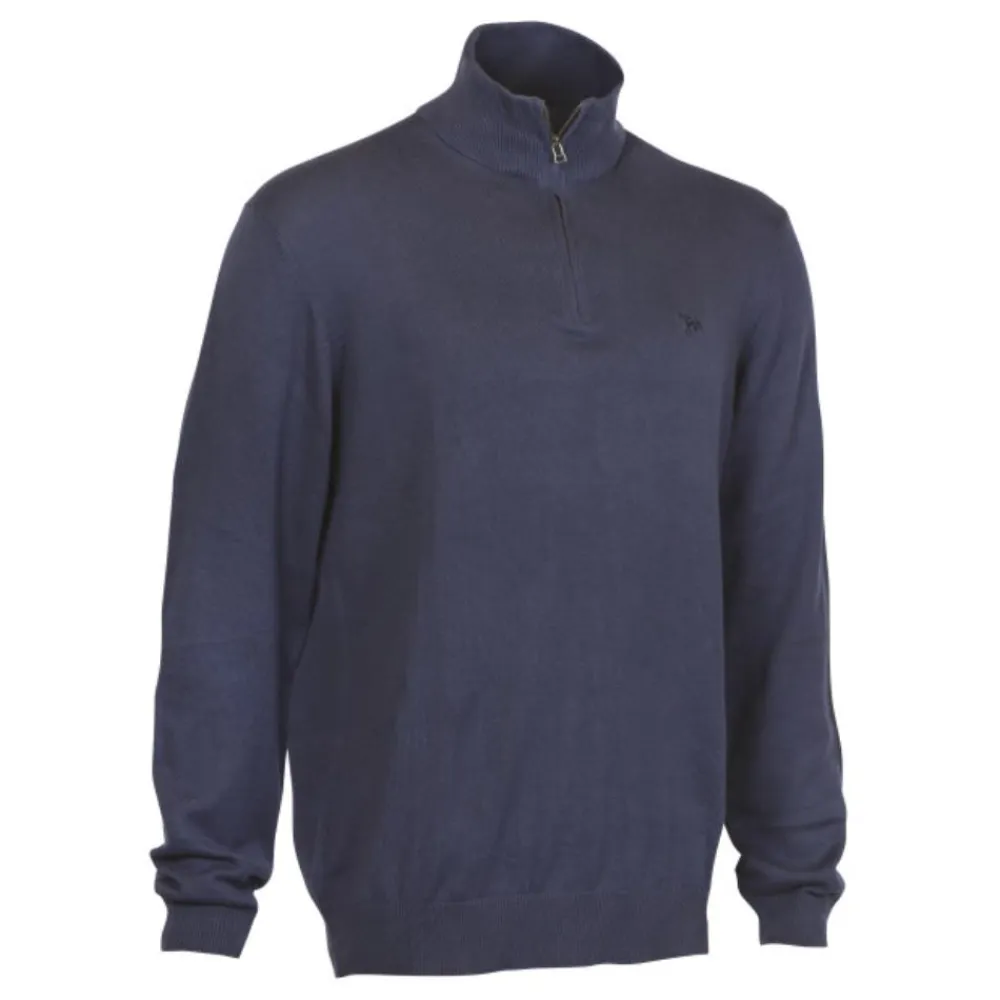 LIGNE VERNEY CARRON PULL OVER HOMME WEEKEND COL ZIPPE BLEU>Homme Pulls Et Sweats·Pulls