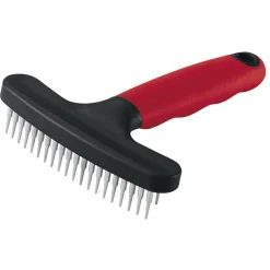 FERPLAST RATEAU ACIER 2 RANGS> Produits D'Hygiène·Brosses, Peignes Et Coupe-Griffes|Produits D'Hygiène·Brosses, Peignes Et Coupe-Griffes