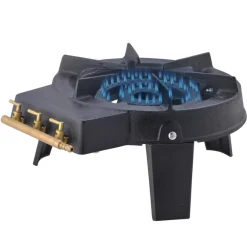 LE PRATIQUE RECHAUD FONTE X3 BRULEURS +PIEDS+ROBINETS> Conservation·Cuiseurs À Gaz Et Accessoires