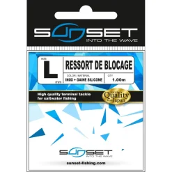 SUNSET RESSORT DE BLOCAGE INOX + GAINE SILICONE> Montage De Lignes Bateau·Émerillons Mer Bateau