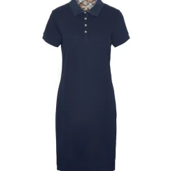 BARBOUR ROBE POLO DRESS NAVY BICOLORE>Femme Pantalons, Jupes Et Shorts·Robes Femme