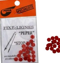 PEPER RONDELLE SILICONE STOP APPAT X20> Equipement Du Pêcheur De Carnassiers·Outils Du Pêcheur De Carnassiers