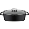 BAUMALU ROTISSOIRE FONTE ALU REVET CERAM 33X21CM> Ustensiles Cuisine Et Plats De Cuisson·Plats À Four