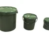 SEAU PECHE + COUVERCLE VERT> Equipement Du Pêcheur De Carnassiers·Seaux À Vifs Et Accessoires