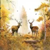 AMBIENTE SERVIETTE FORET D'AUTOMNE AVC CERFS> Art De La Table Et Vaisselle·Serviettes Papier Et Toiles Cirées
