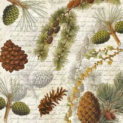 AMBIENTE SERVIETTE MOTIF POMME DE PIN> Art De La Table Et Vaisselle·Serviettes Papier Et Toiles Cirées