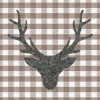 AMBIENTE SERVIETTE TETE DE CERF MARRON> Art De La Table Et Vaisselle·Serviettes Papier Et Toiles Cirées