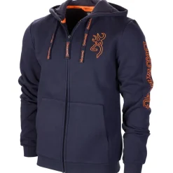 BROWNING SWEAT CAPUCHE ZIP SNAPSHOT BLEU>Homme Pulls & Sweats De Chasse·Sweats