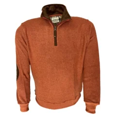 LOVER GREEN SWEAT COL ZIP COUDIERE BRIQUE>Homme Pulls Et Sweats·Sweatshirts